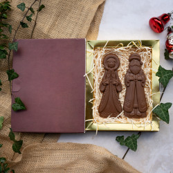 Mr & Mrs Claus Caramel Filled Christmas Chocolate Gift Box
