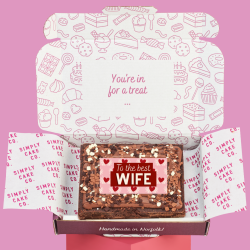 Gluten-Free Valentines Best Wife Brownie Slab