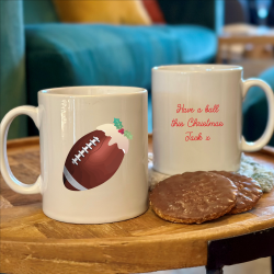 Christmas Pudding American Football Christmas Mug