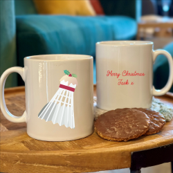 Christmas Pudding Badminton Christmas Mug