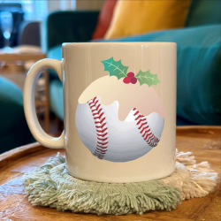 Christmas Pudding Baseball Christmas Mug
