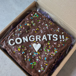 Personalised Funfetti Brownie Slab