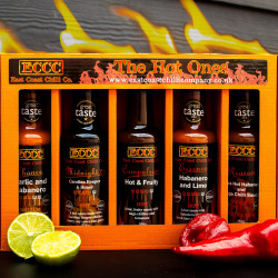 The Hot Ones Chilli Sauce Gift Set - 5 Extra Spicy Hot Sauces &ndash; 150ml Bottles &ndash; Perfect Gift for Chilli Fans