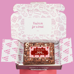 Gluten-Free Personalised Valentines Brownie Slab
