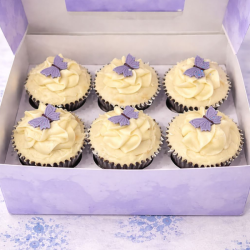 Gluten Free Vanilla Cupcakes - Box of 6 - Dairy Free, Vegan, Additive Free