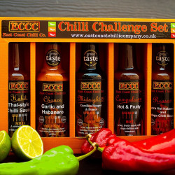 Chilli Challenge Hot Sauce Gift Box - 5 Handcrafted Chilli Sauces from Mild to Extra Hot