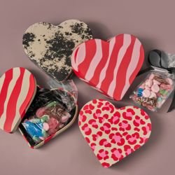 Heart Shaped Tin in Swedish Design Filled with Swedish Candy - Kram
