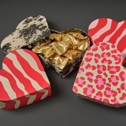 Heart Shaped Tin in Swedish Design Filled with Chocolate Truffles - Kram