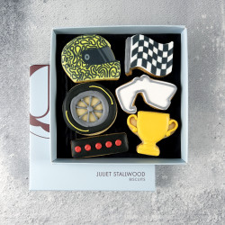 Motor Racing Biscuit Box