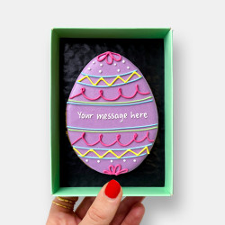 Vegan Personalised Purple Easter Egg Iced Cookie Letterbox Gift