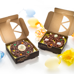 Pack of Two Easter Mini Chocolate Pizzas (Bunny and Egg Design)