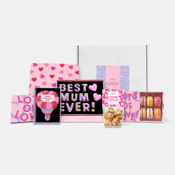 Best Mum Mother's Day Iced Cookies & Macarons Hamper Gift