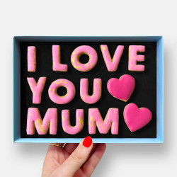 I Love You Mum Mother's Day Iced Message Cookies Letterbox Gift