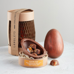 Milk Chocolate Easter Egg with Orange Rocky Road Chocolates