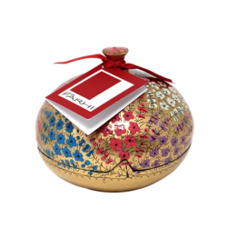 Vegan Dark Chocolate Coated Coffee Beans in a Hand Made Papier Mache Large Bonbonnière, palm oil free