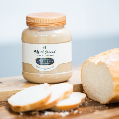 Halva spread with pita