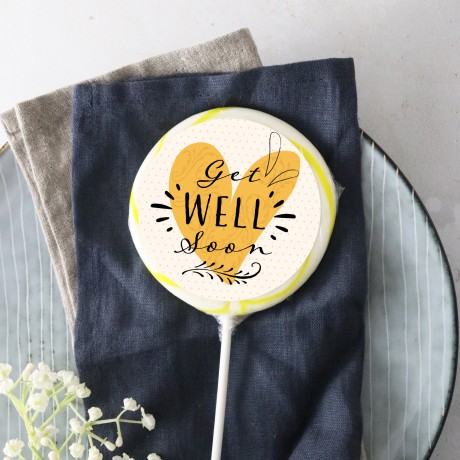 'Get Well Soon' Hearts Giant Lollipop