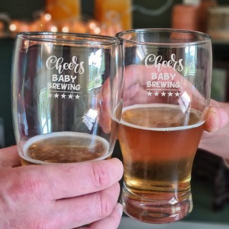 Personalised pint glass