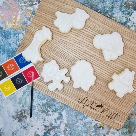 PYO cookies - Paint Your Own Jungle Animal Cookies Gift Set