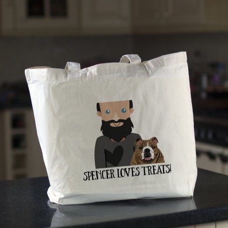 Personalised dog dad shopping bag
