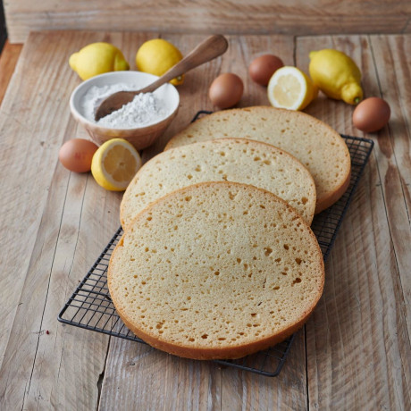 Horizontal Sliced Lemon Cake