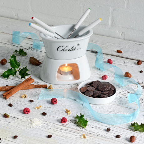 Luxury Chocolate Fondue With Chocolate Buttons