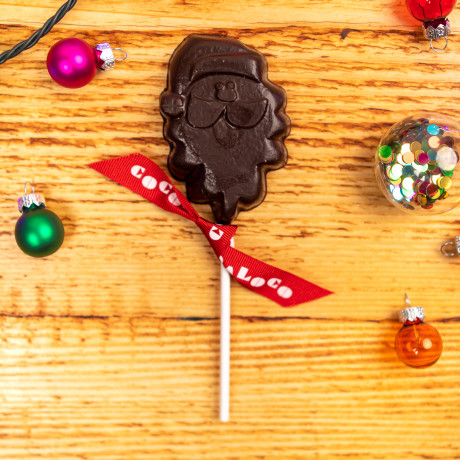 Dark Chocolate Santa Lolly Dark Chocolate Santa Lolly