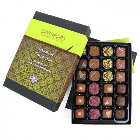 Signature Collection Gift Box of Handmade Chocolates, 24 pieces