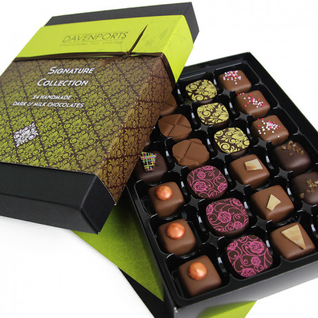 Signature Collection Gift Box of Handmade Chocolates, 24 pieces