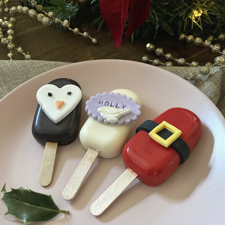 Personalised Cute Xmas Trio Of Cakesicles