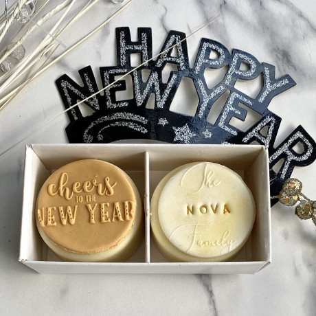 'Happy New Year' Personalised Twin Oreo Gift