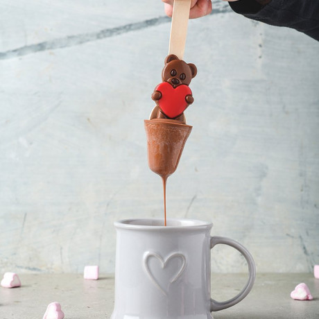 Valentine's Teddy Hot Chocolate Spoons - Set of 2