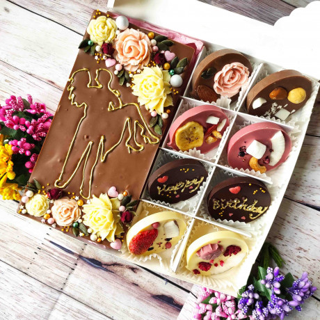 Personalised Anniversary Chocolate, Wedding Artisan Sweet Gift