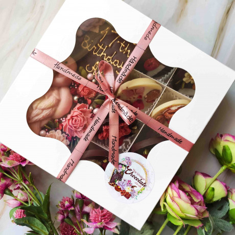 Vegan Chocolate Pink Flamingo, Personalised Gift Box