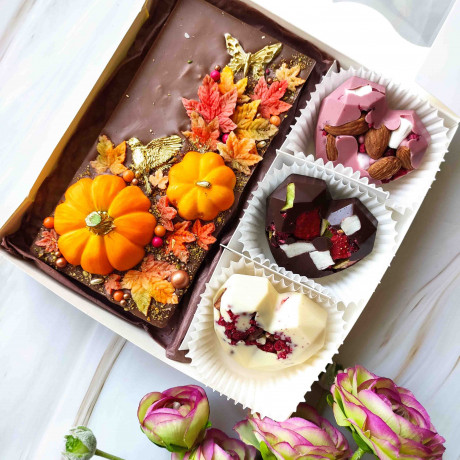 Pumpkin Chocolate Bar, Personalised Autumn Halloween Gift