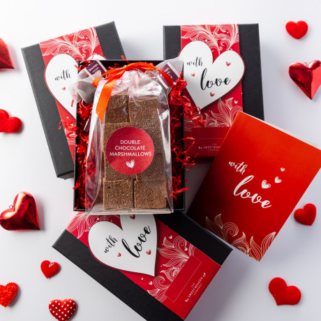 Valentine's Day Double Chocolate Marshmallows Gift Box with Tea
