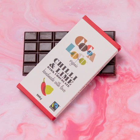 Dark Chocolate, Chilli And Lime Bar