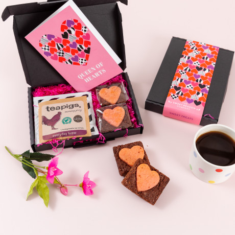 Indulgent Valentines Biscuits, Brownies, Tea and Marshmallows