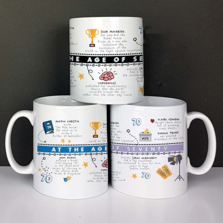 Personalised 70th Birthday mug