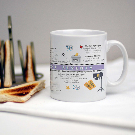 Personalised 70th mug