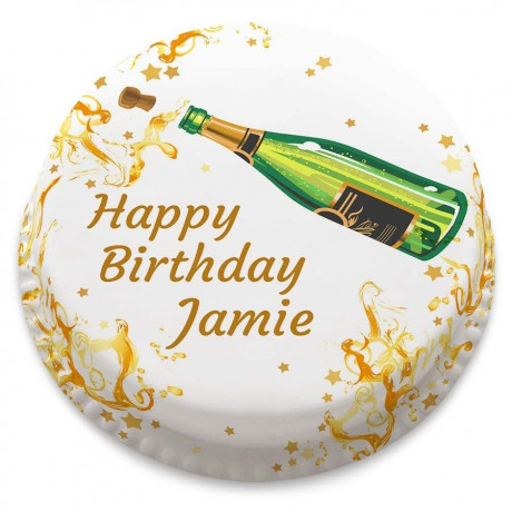 Champagne Birthday Letterbox Cake