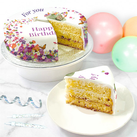 Floral Gardening Small Party Cake