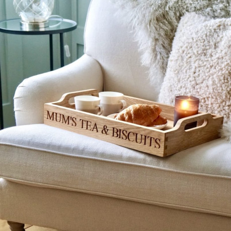 Engraved Wooden Butler's Tray