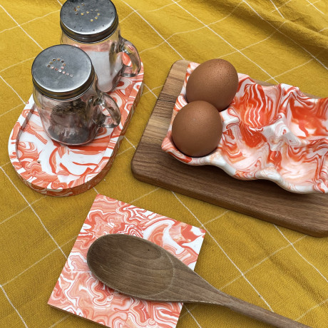 Orange Marble Design Chunky Square Coasters [CLONE]