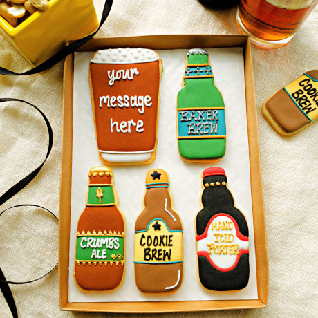personalised beer cookie gift