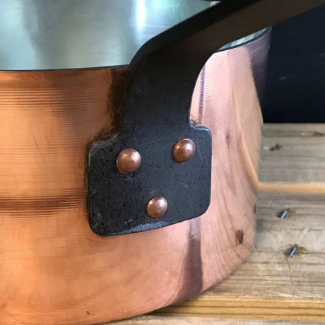 Copper Frying Pan with lid (28cm)