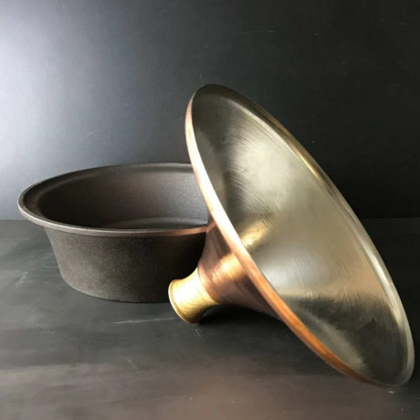 Copper Frying Pan with lid (28cm)