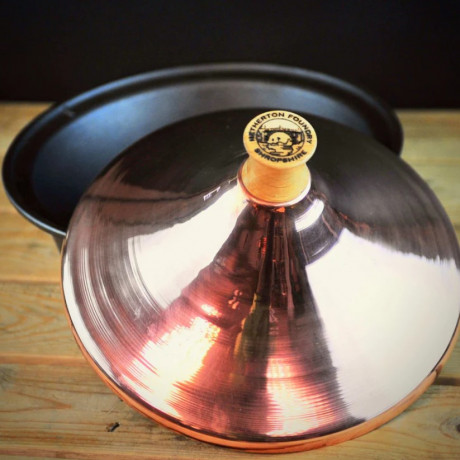 Copper Frying Pan with lid (28cm)