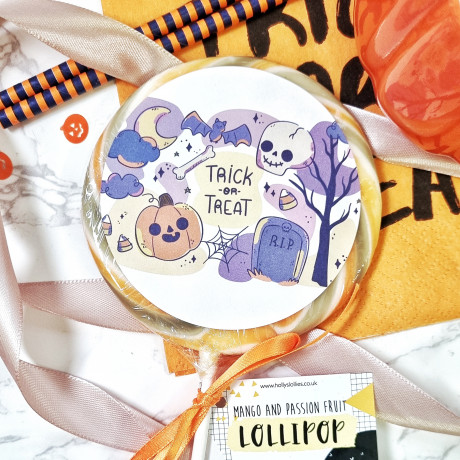 Cartoon Trick or Treat Halloween Lollipop Cartoon Trick or Treat Halloween Lollipop