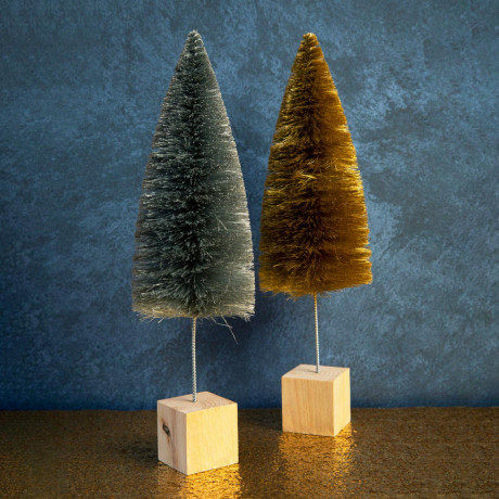 Bottle Brush Trees Christmas Table Decorations